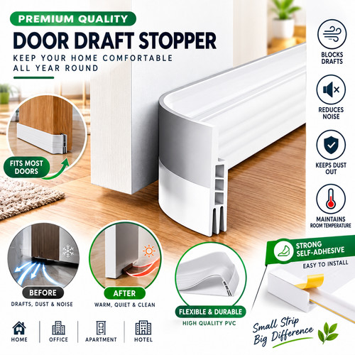 Self adhesive door - door, draught